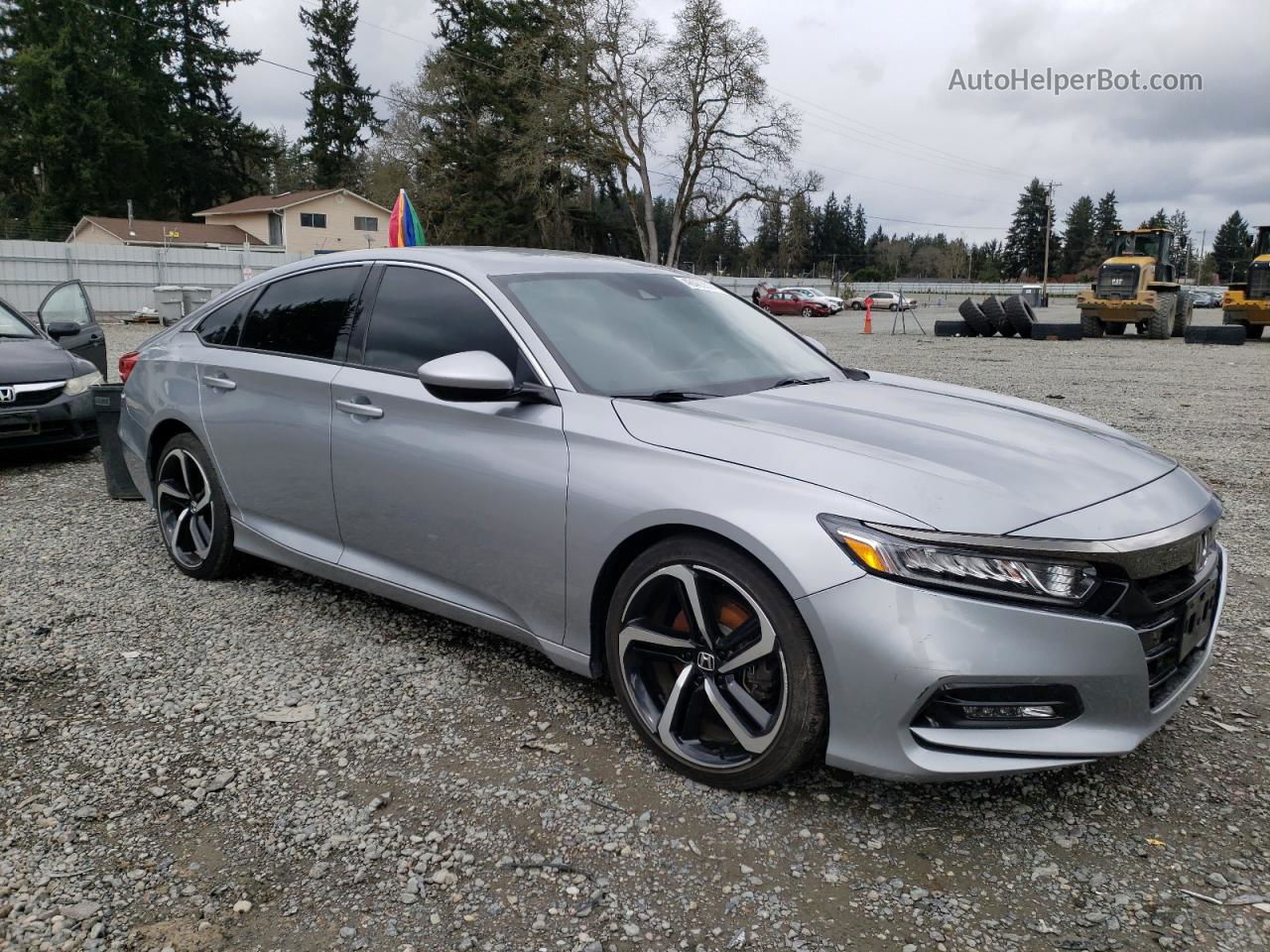 2018 Honda Accord Sport Серебряный vin: 1HGCV1F34JA148932