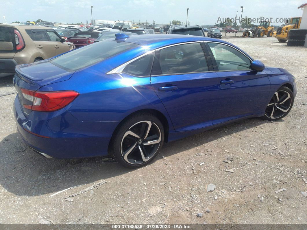 2018 Honda Accord Sedan Sport 1.5t Blue vin: 1HGCV1F34JA253339