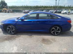 2018 Honda Accord Sedan Sport 1.5t Blue vin: 1HGCV1F34JA253339