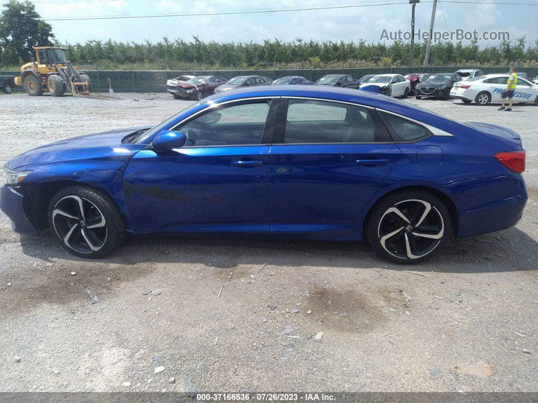 2018 Honda Accord Sedan Sport 1.5t Blue vin: 1HGCV1F34JA253339