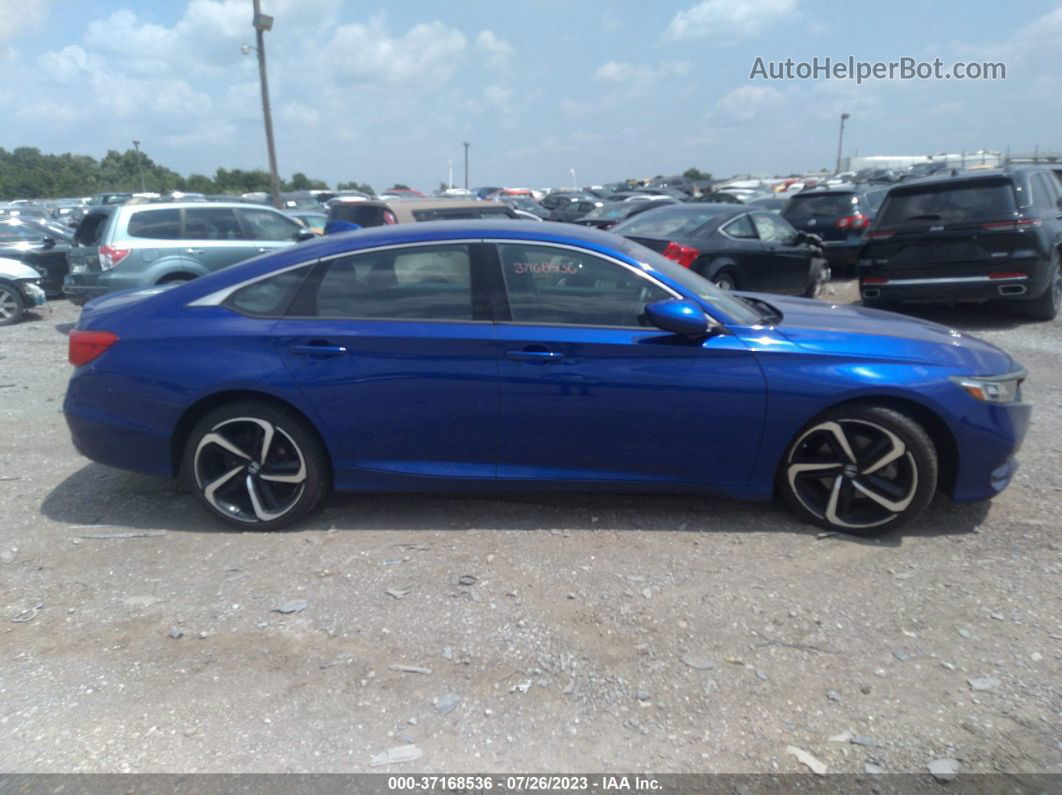 2018 Honda Accord Sedan Sport 1.5t Blue vin: 1HGCV1F34JA253339