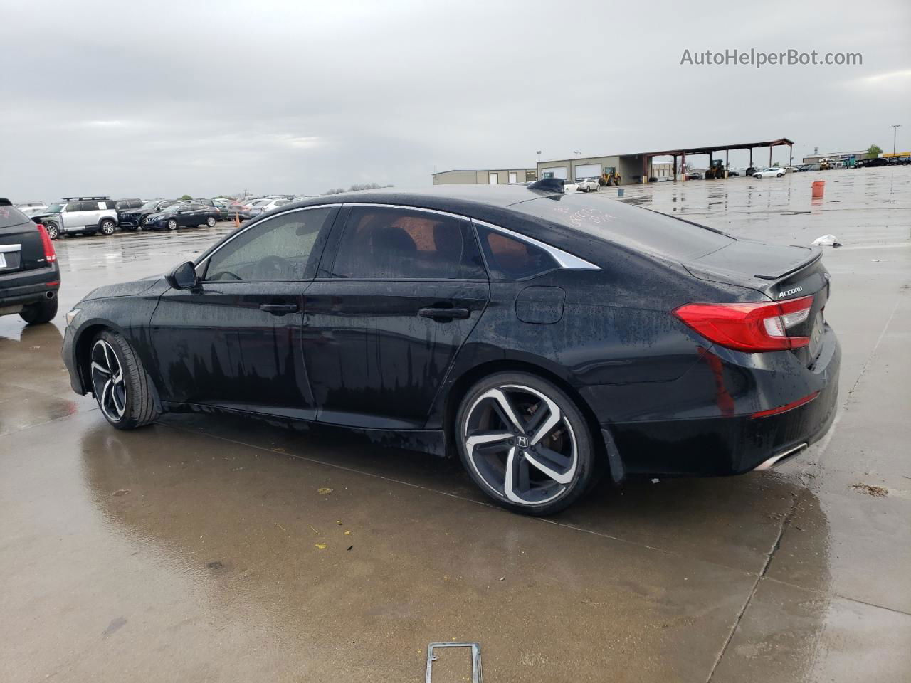 2019 Honda Accord Sport Черный vin: 1HGCV1F34KA018120