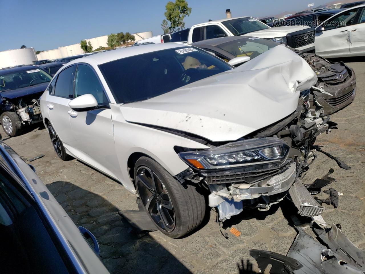 2019 Honda Accord Sport White vin: 1HGCV1F34KA022152