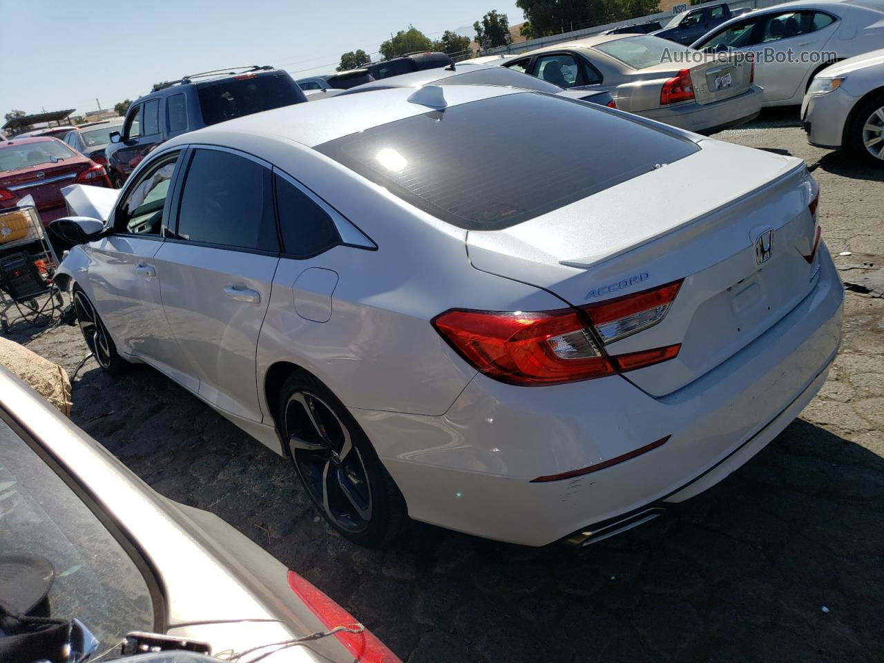 2019 Honda Accord Sport White vin: 1HGCV1F34KA022152