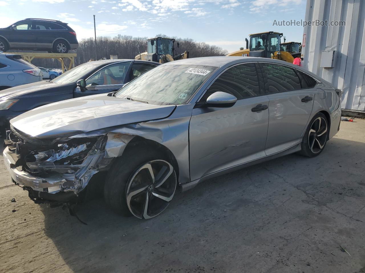 2019 Honda Accord Sport Silver vin: 1HGCV1F34KA057788