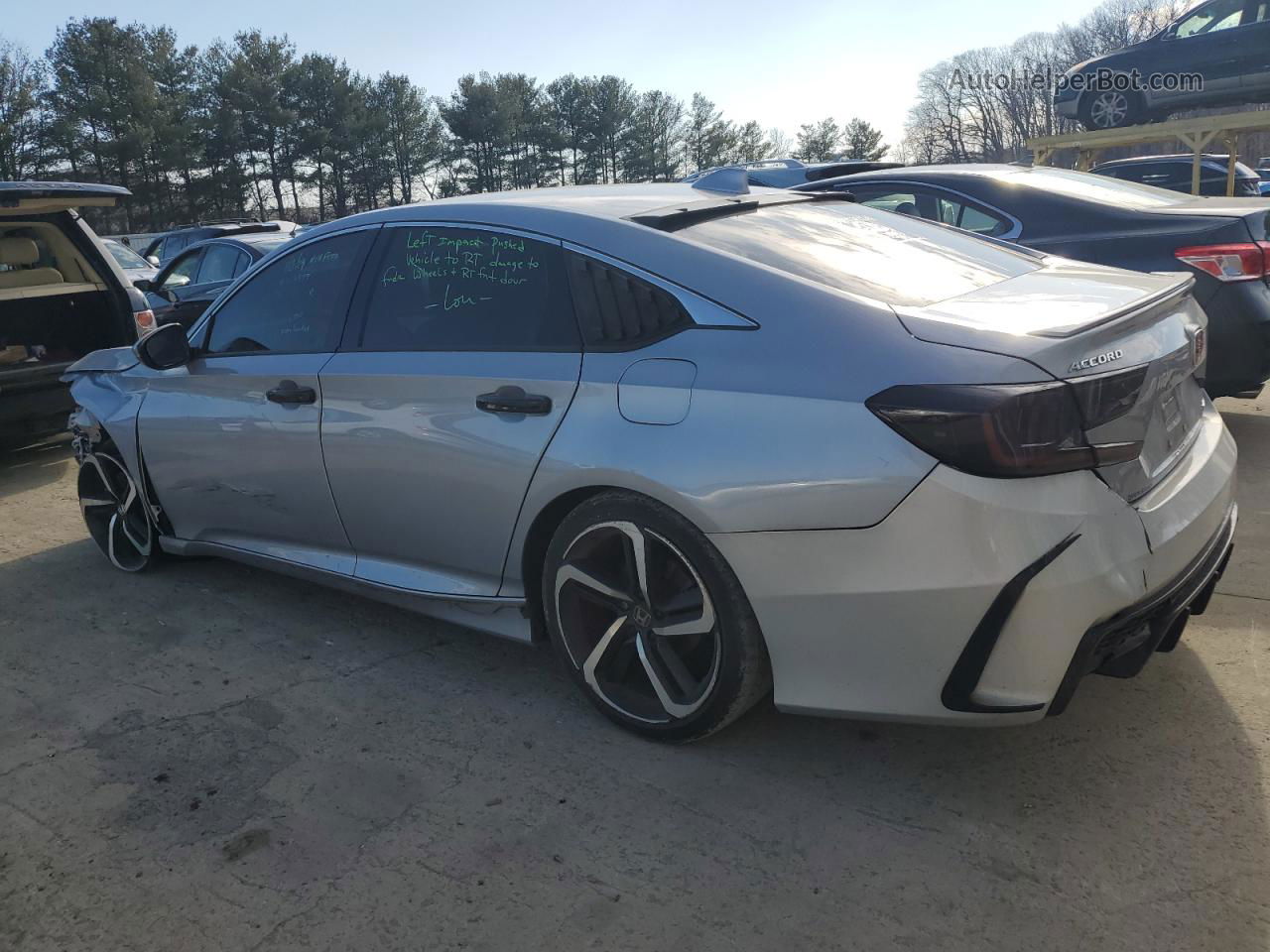 2019 Honda Accord Sport Silver vin: 1HGCV1F34KA057788