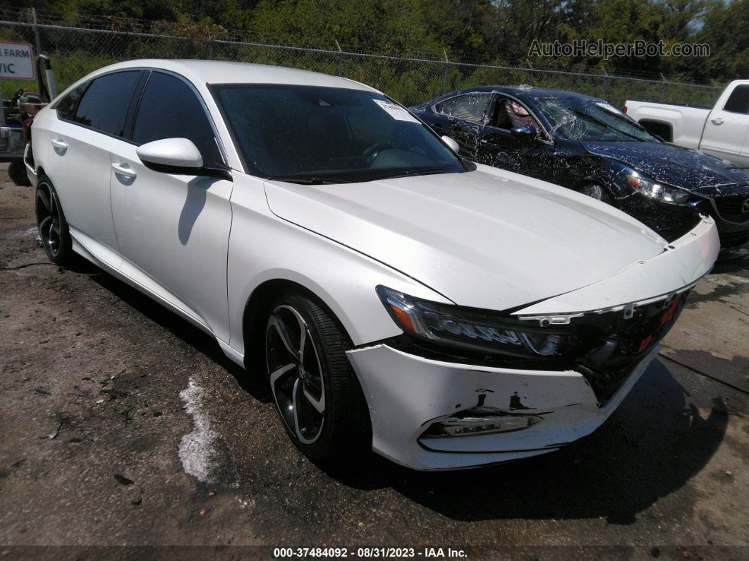 2019 Honda Accord Sedan Sport 1.5t White vin: 1HGCV1F34KA067317