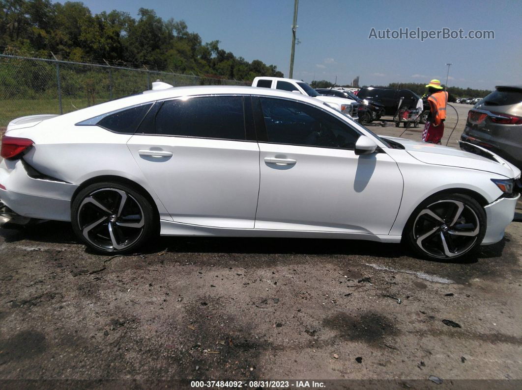 2019 Honda Accord Sedan Sport 1.5t White vin: 1HGCV1F34KA067317