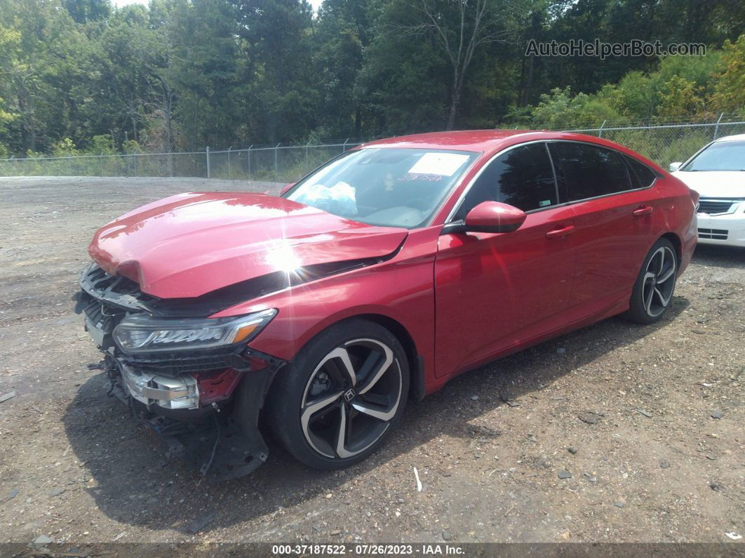 2019 Honda Accord Sedan Sport 1.5t Red vin: 1HGCV1F34KA072128