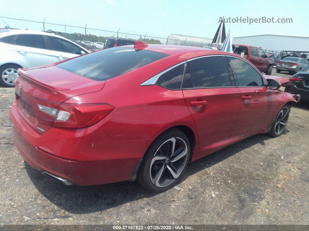 2019 Honda Accord Sedan Sport 1.5t Red vin: 1HGCV1F34KA072128