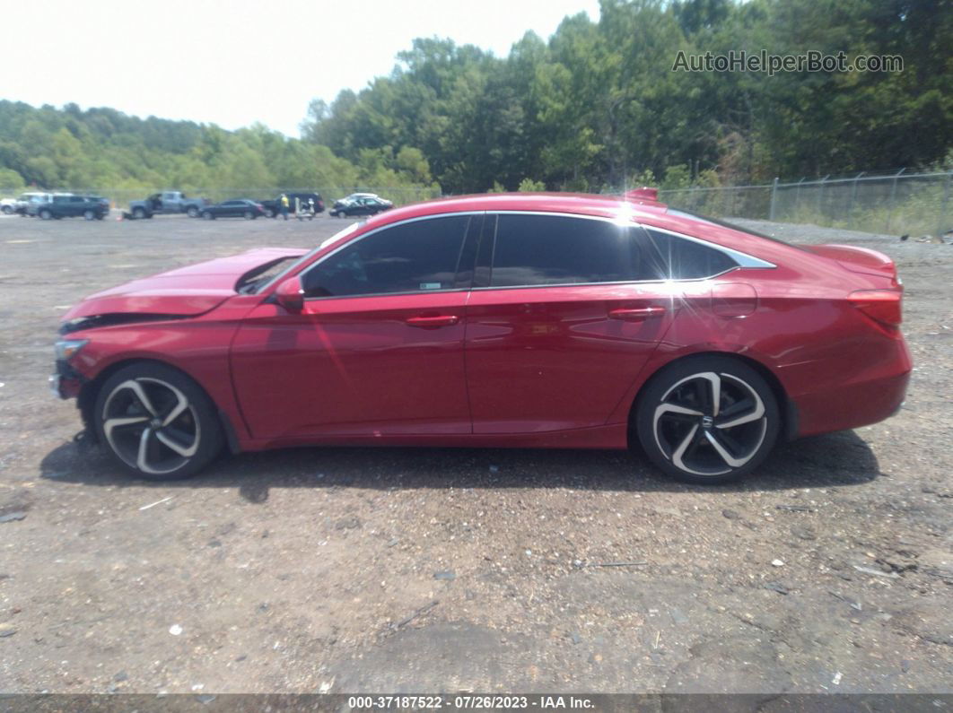 2019 Honda Accord Sedan Sport 1.5t Red vin: 1HGCV1F34KA072128