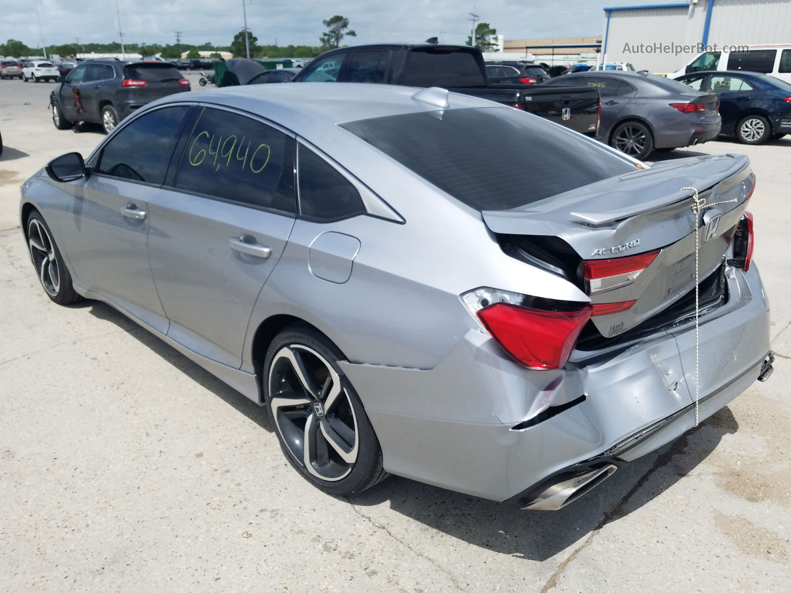 2019 Honda Accord Sport Серебряный vin: 1HGCV1F34KA089396