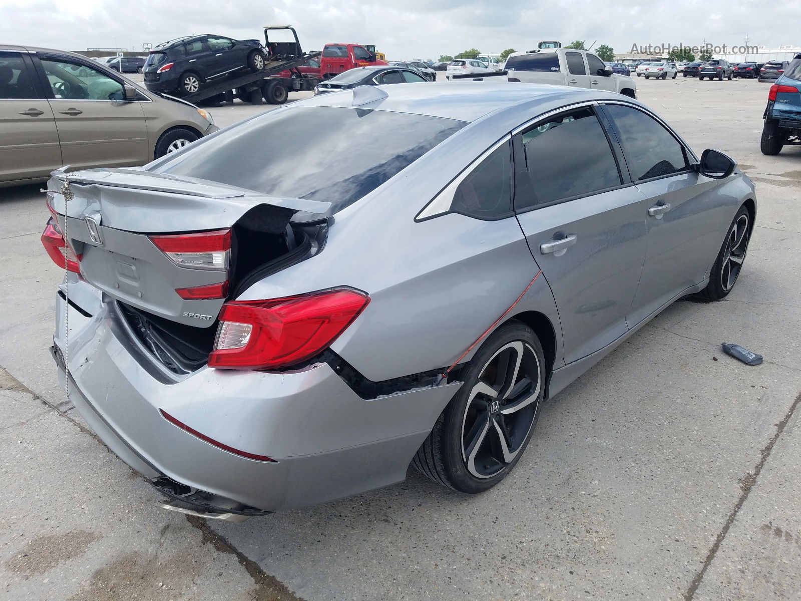 2019 Honda Accord Sport Silver vin: 1HGCV1F34KA089396