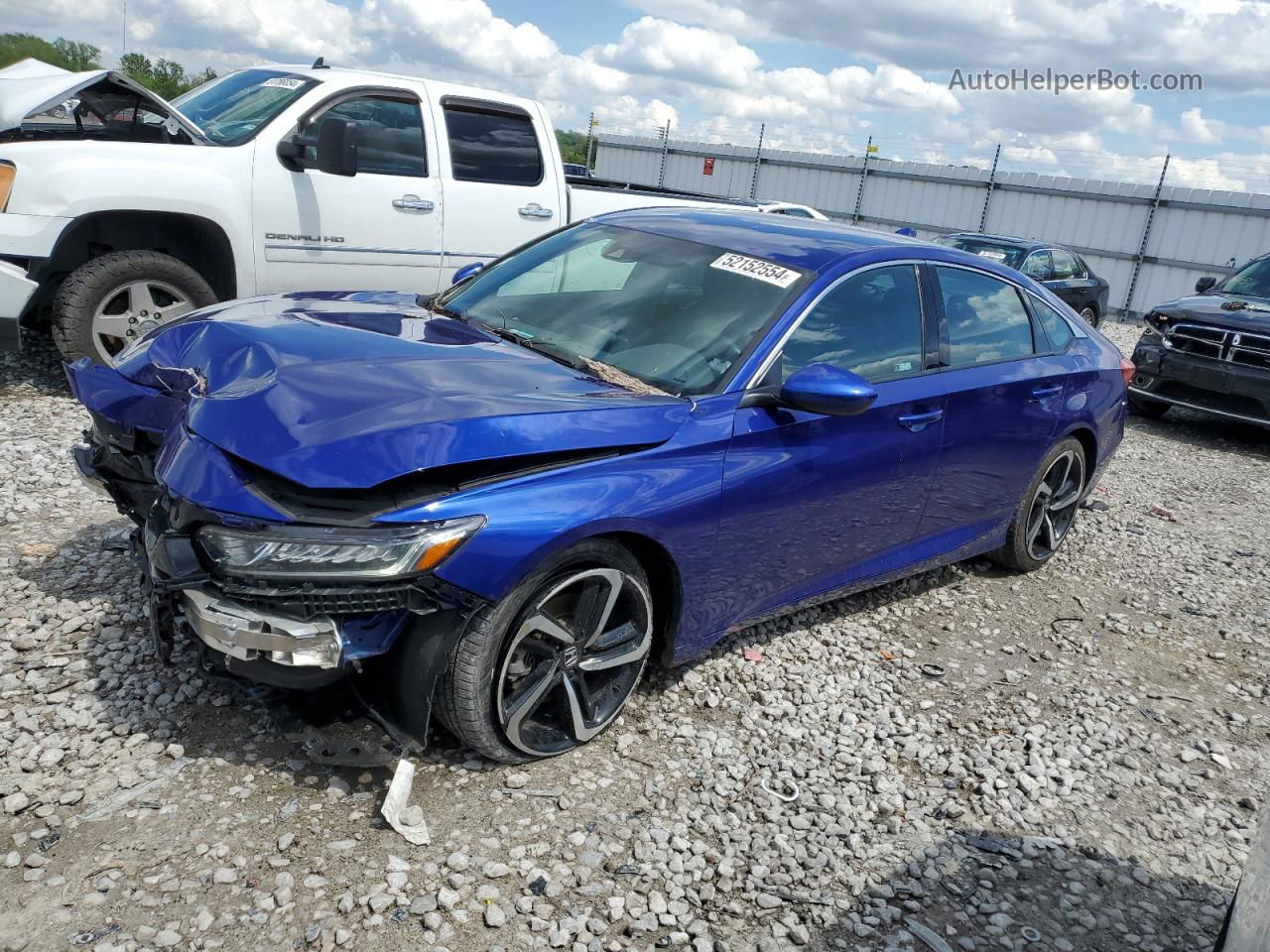 2019 Honda Accord Sport Blue vin: 1HGCV1F34KA139469