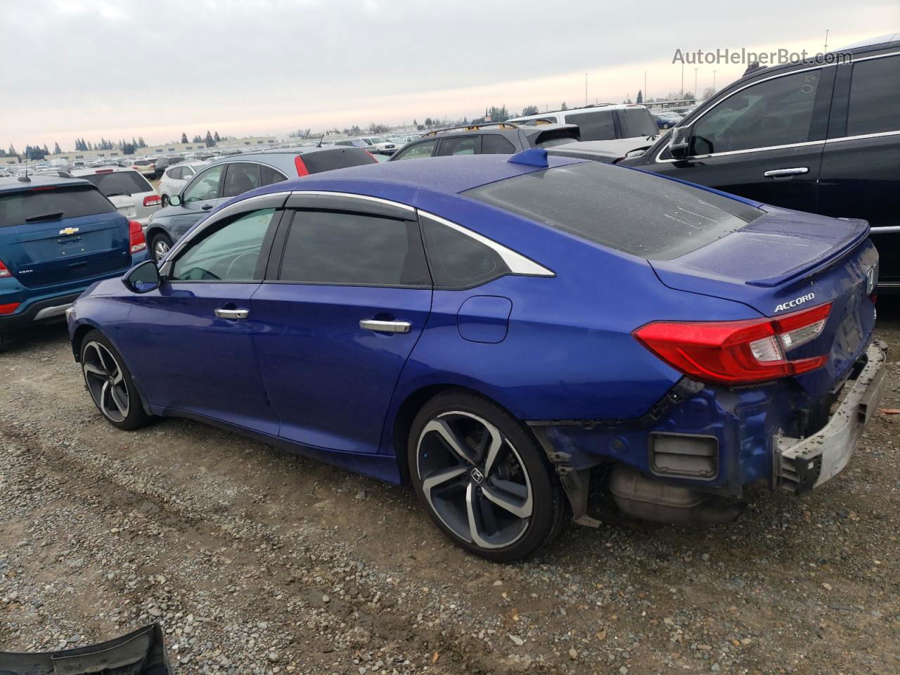 2019 Honda Accord Sport Синий vin: 1HGCV1F34KA140136