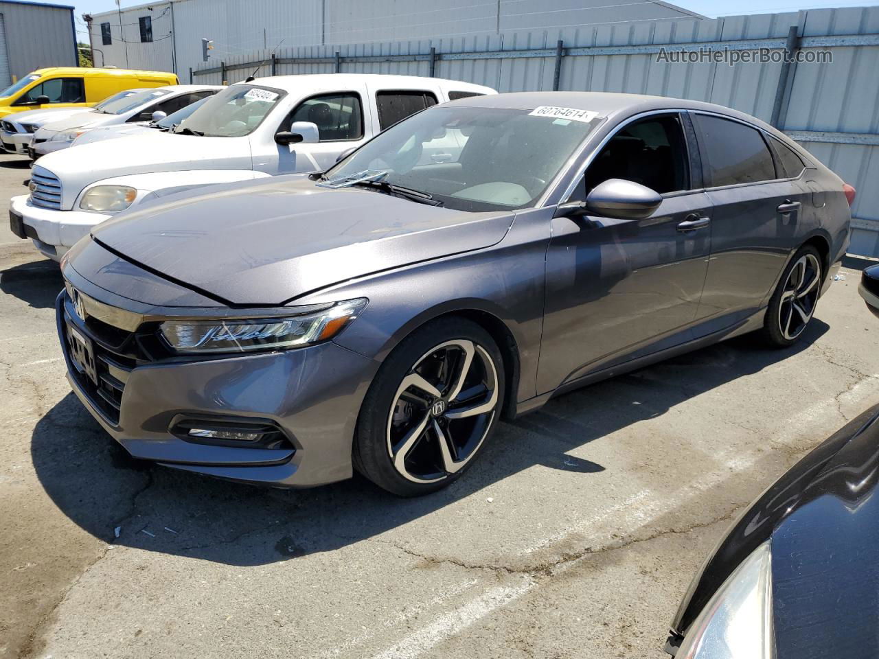 2018 Honda Accord Sport Серый vin: 1HGCV1F35JA028802