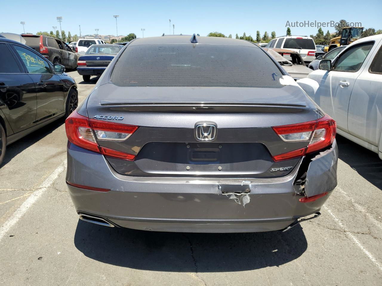 2018 Honda Accord Sport Gray vin: 1HGCV1F35JA028802