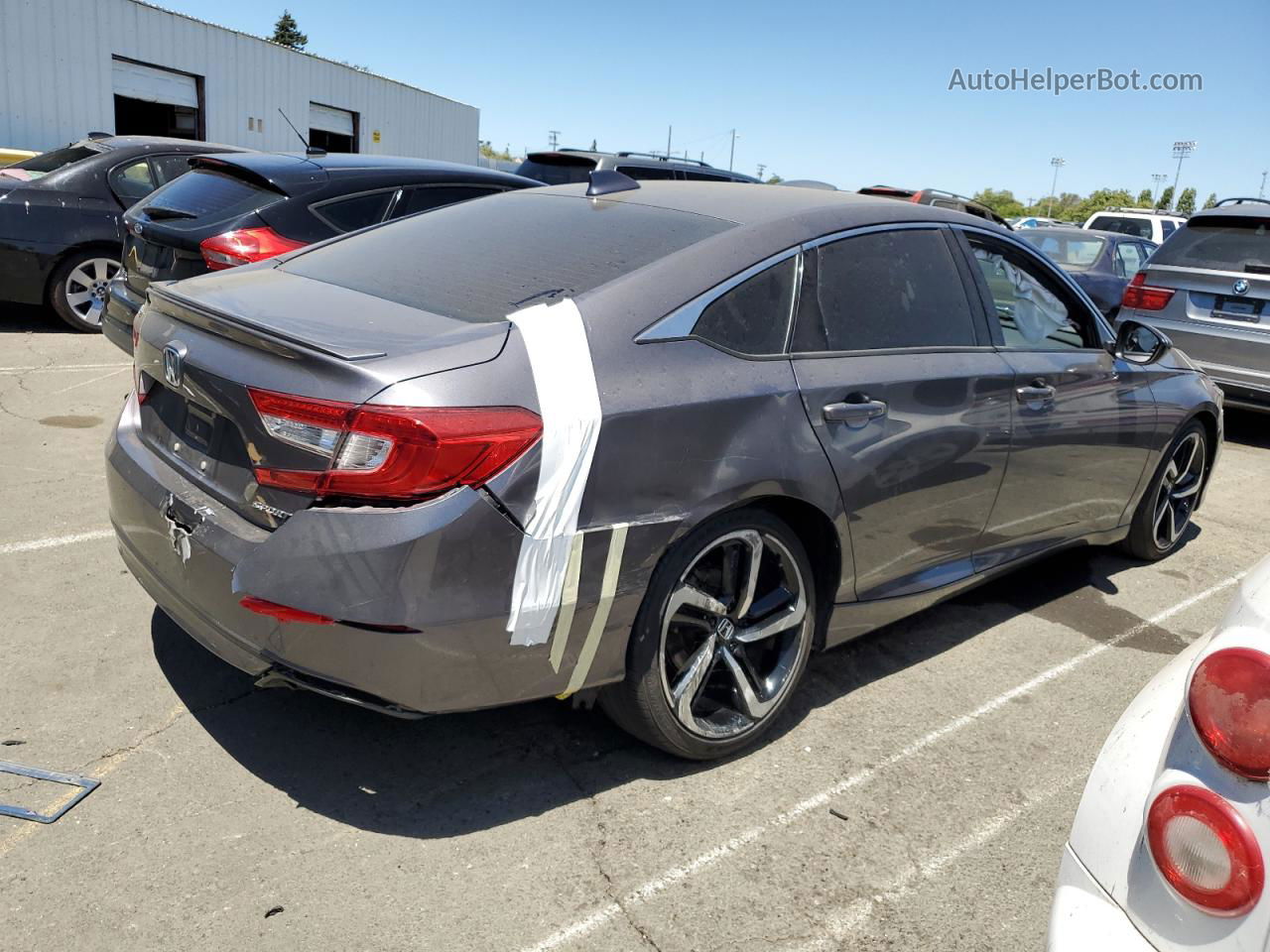 2018 Honda Accord Sport Gray vin: 1HGCV1F35JA028802