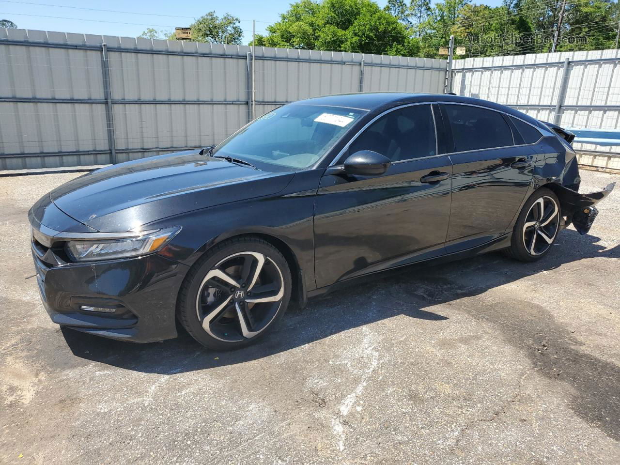 2018 Honda Accord Sport Черный vin: 1HGCV1F35JA158997