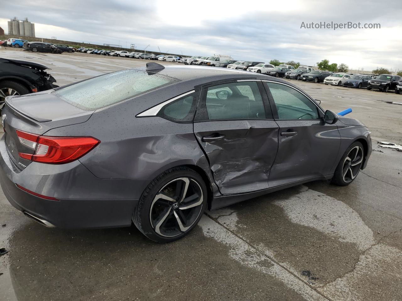 2018 Honda Accord Sport Серый vin: 1HGCV1F35JA179333