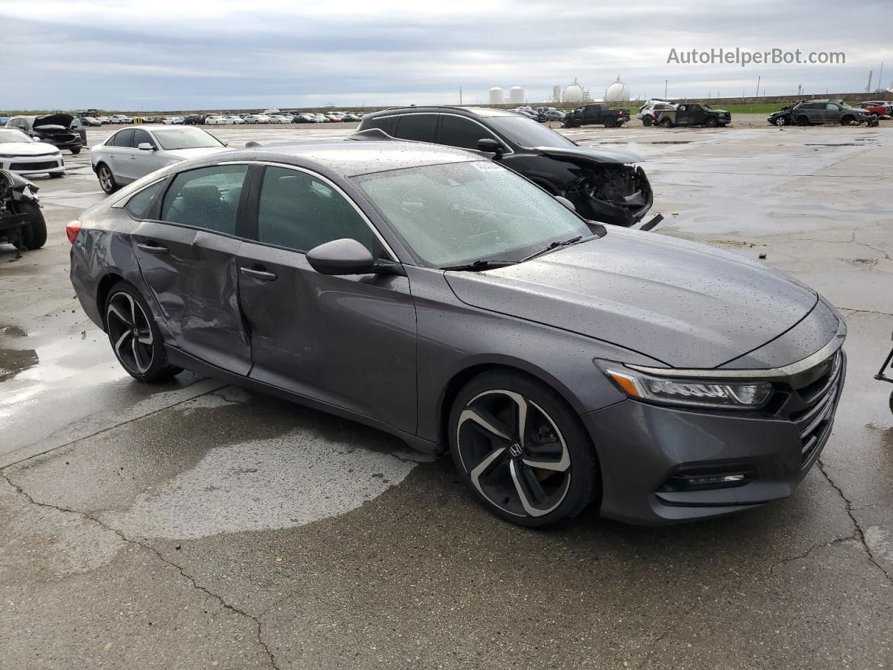 2018 Honda Accord Sport Gray vin: 1HGCV1F35JA179333