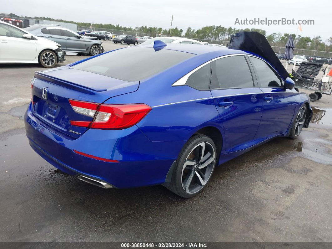 2018 Honda Accord Sport Blue vin: 1HGCV1F35JA187030