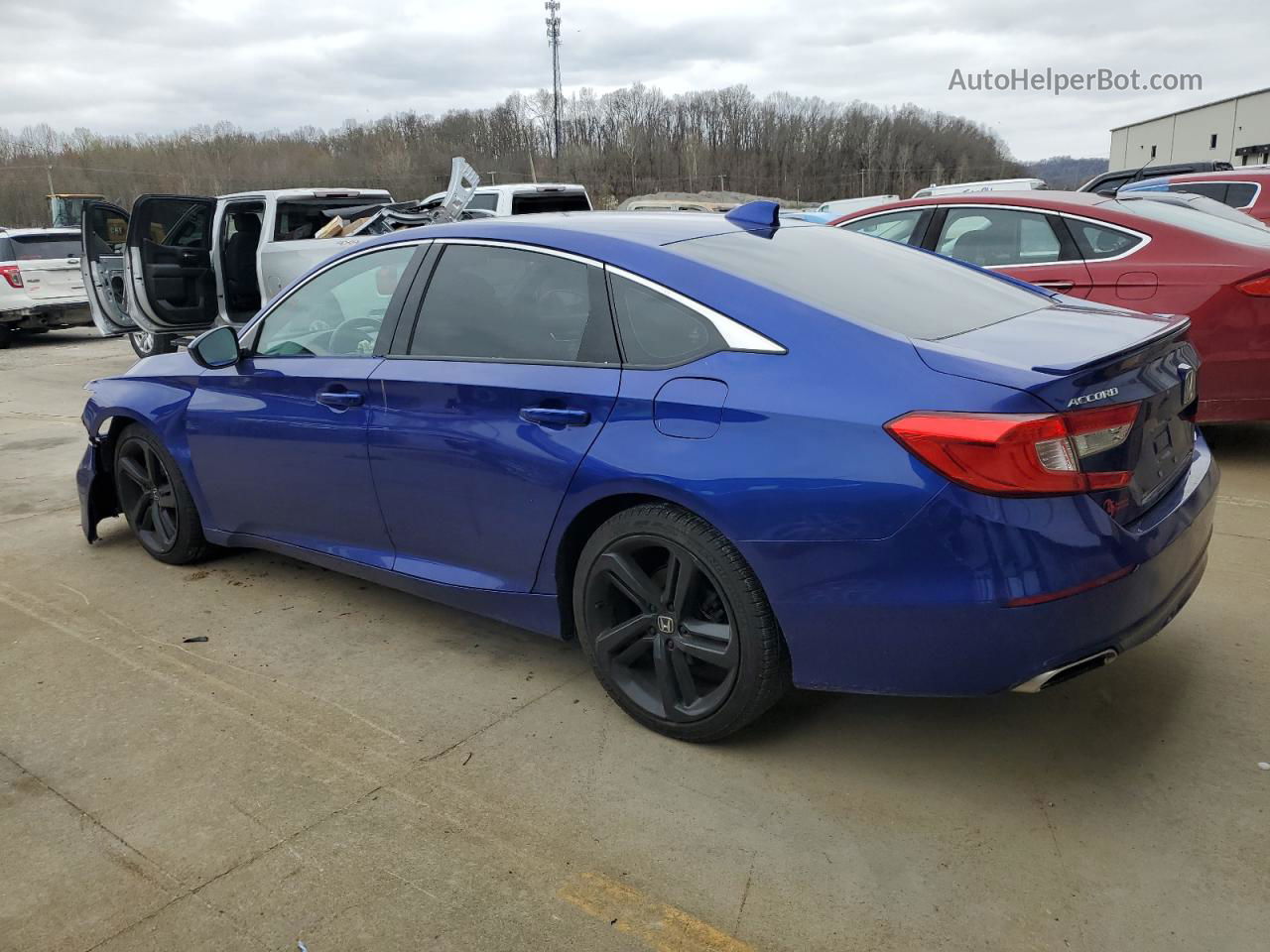 2019 Honda Accord Sport Blue vin: 1HGCV1F35KA008454