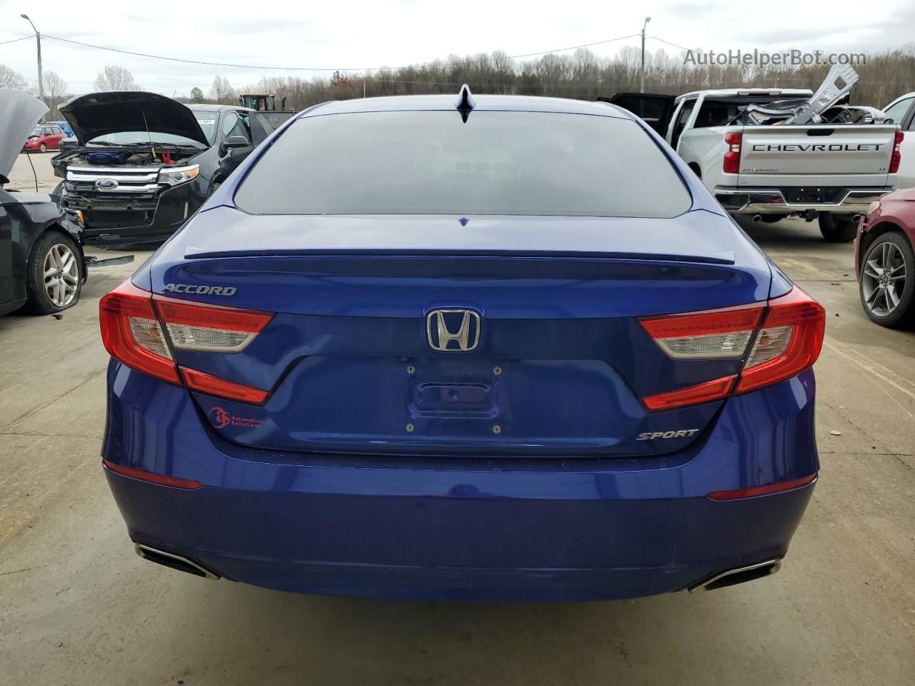 2019 Honda Accord Sport Blue vin: 1HGCV1F35KA008454