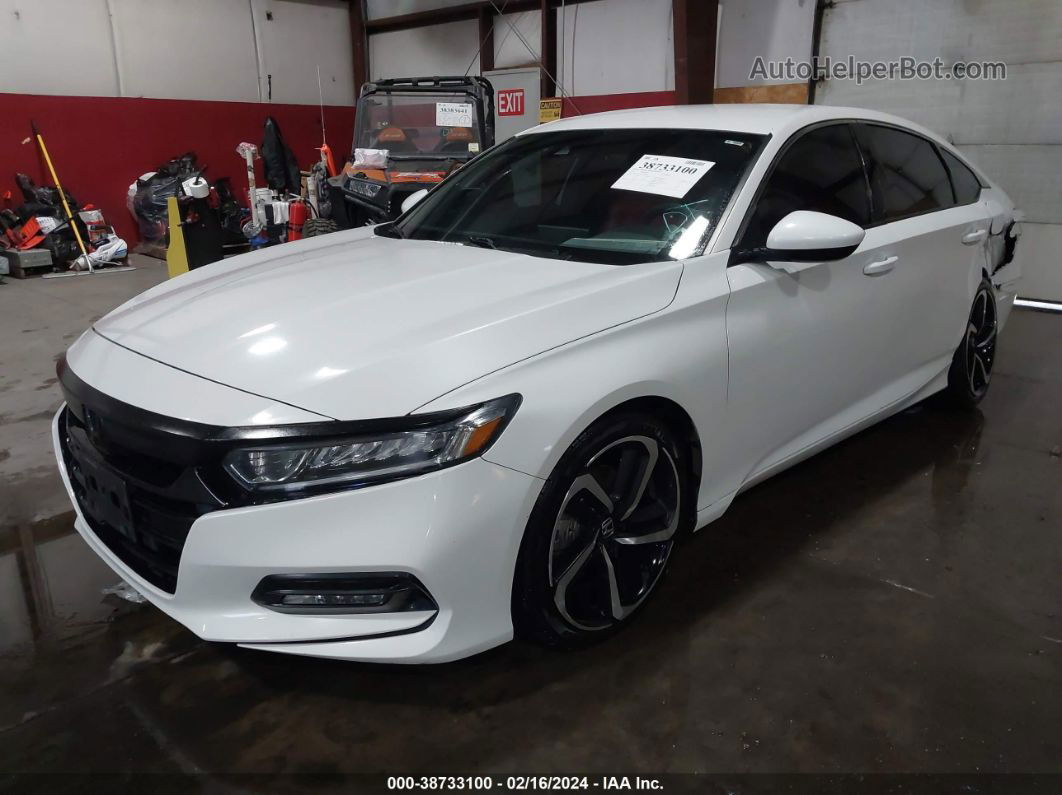 2019 Honda Accord Sport White vin: 1HGCV1F35KA062093