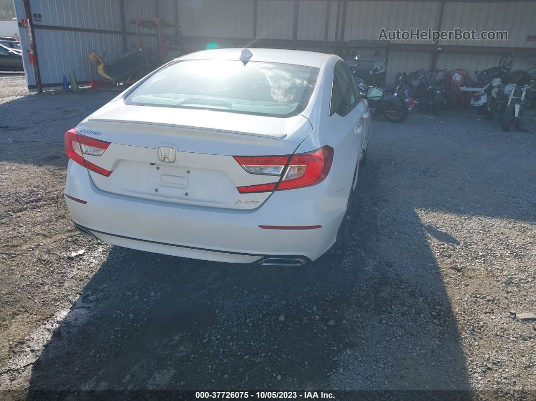 2019 Honda Accord Sedan Sport 1.5t White vin: 1HGCV1F35KA062174