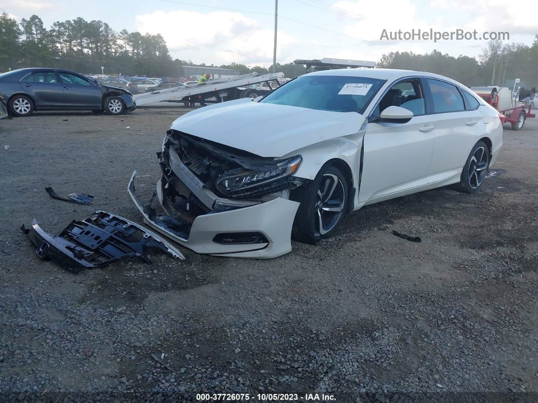 2019 Honda Accord Sedan Sport 1.5t White vin: 1HGCV1F35KA062174