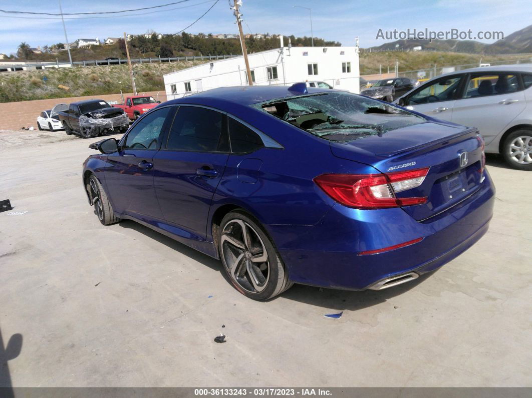 2019 Honda Accord Sedan Sport 1.5t Blue vin: 1HGCV1F35KA065785