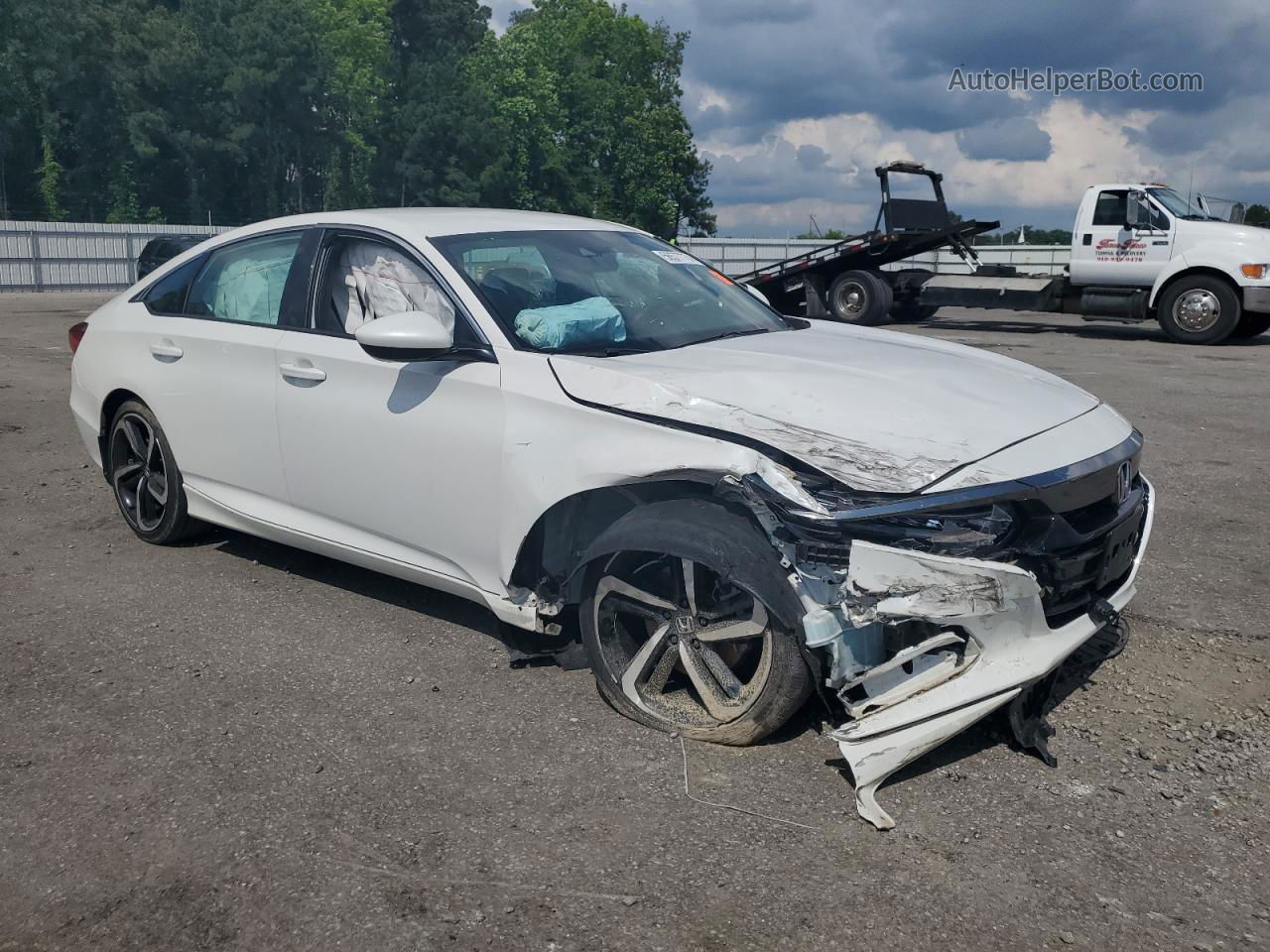 2019 Honda Accord Sport White vin: 1HGCV1F35KA067164