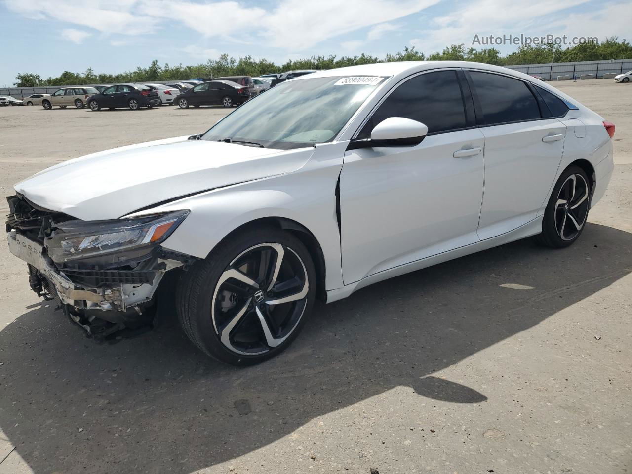 2019 Honda Accord Sport White vin: 1HGCV1F35KA067262