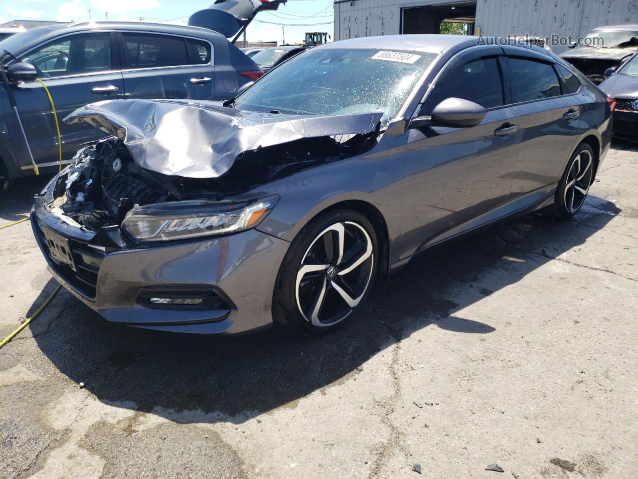 2019 Honda Accord Sport Gray vin: 1HGCV1F35KA084756