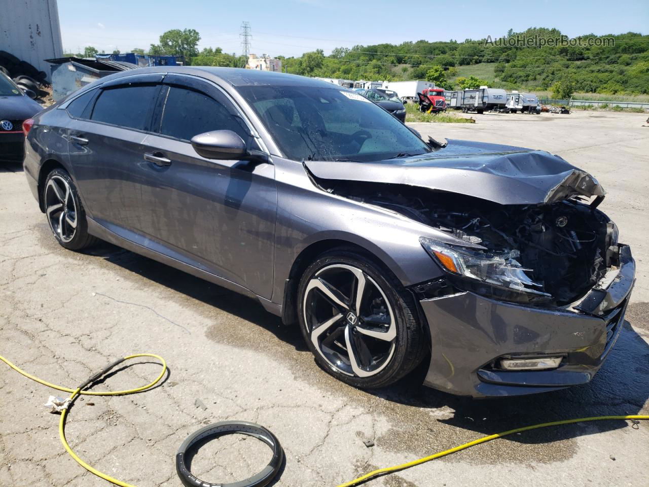 2019 Honda Accord Sport Gray vin: 1HGCV1F35KA084756