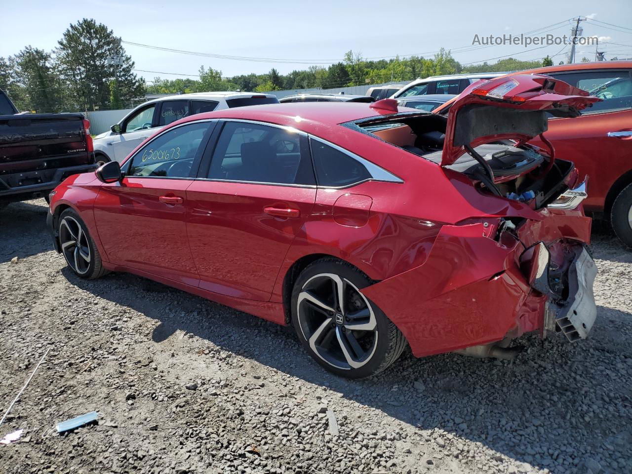 2019 Honda Accord Sport Red vin: 1HGCV1F35KA088368