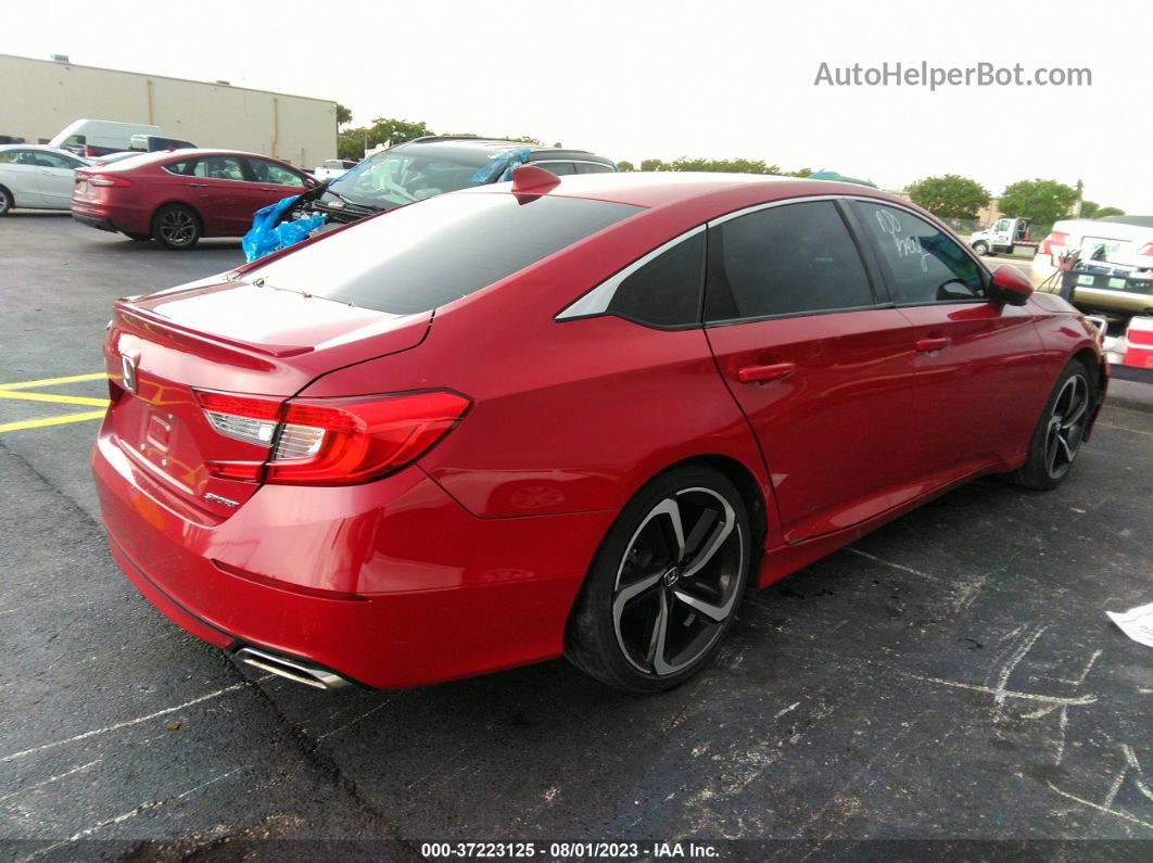 2019 Honda Accord Sedan Sport 1.5t Red vin: 1HGCV1F35KA088418