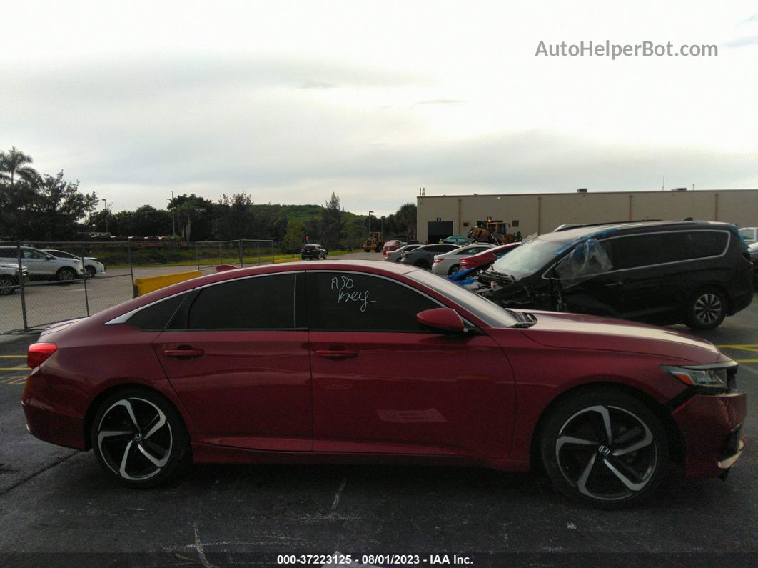 2019 Honda Accord Sedan Sport 1.5t Red vin: 1HGCV1F35KA088418