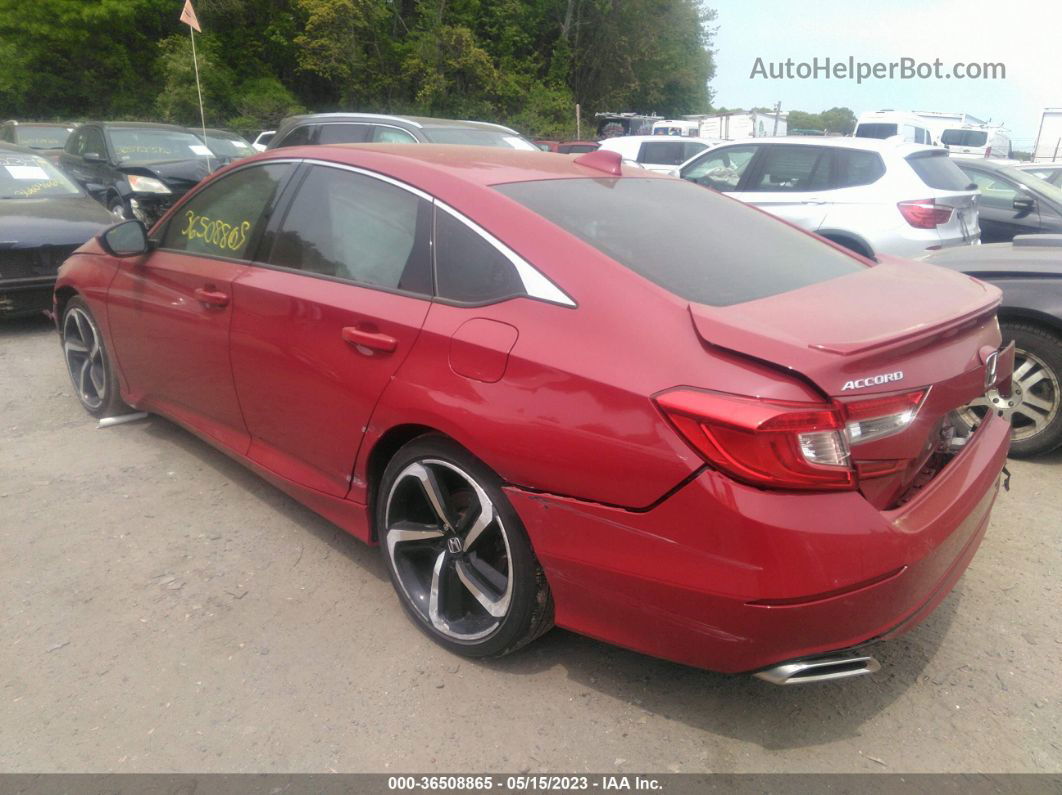 2019 Honda Accord Sedan Sport 1.5t Red vin: 1HGCV1F35KA109929