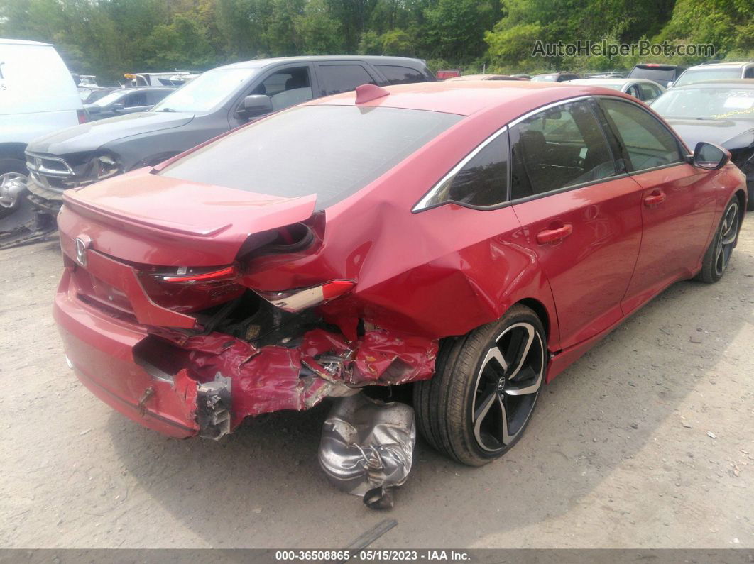 2019 Honda Accord Sedan Sport 1.5t Red vin: 1HGCV1F35KA109929