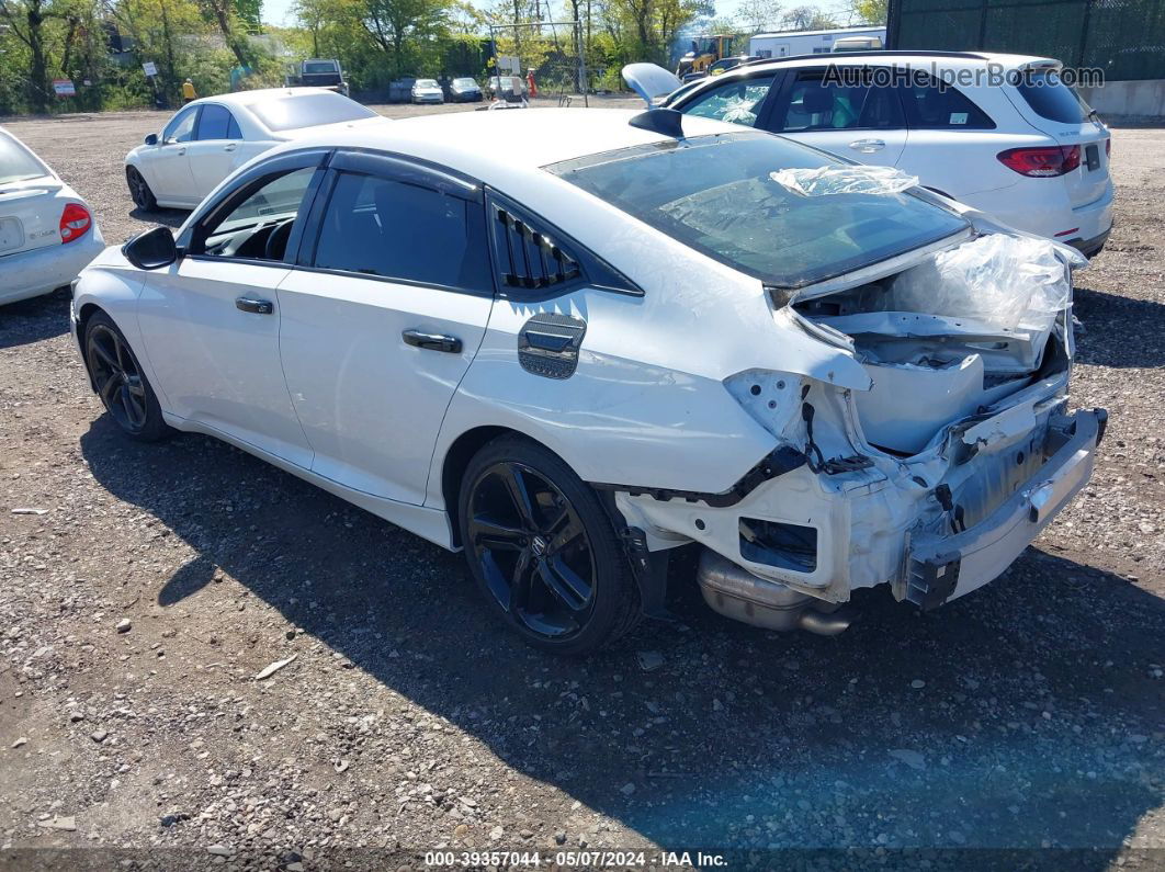 2019 Honda Accord Sport White vin: 1HGCV1F35KA124544