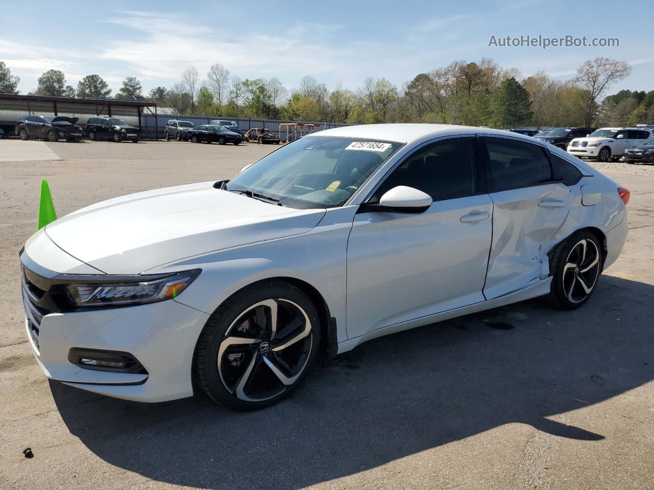 2020 Honda Accord Sport White vin: 1HGCV1F35LA056750