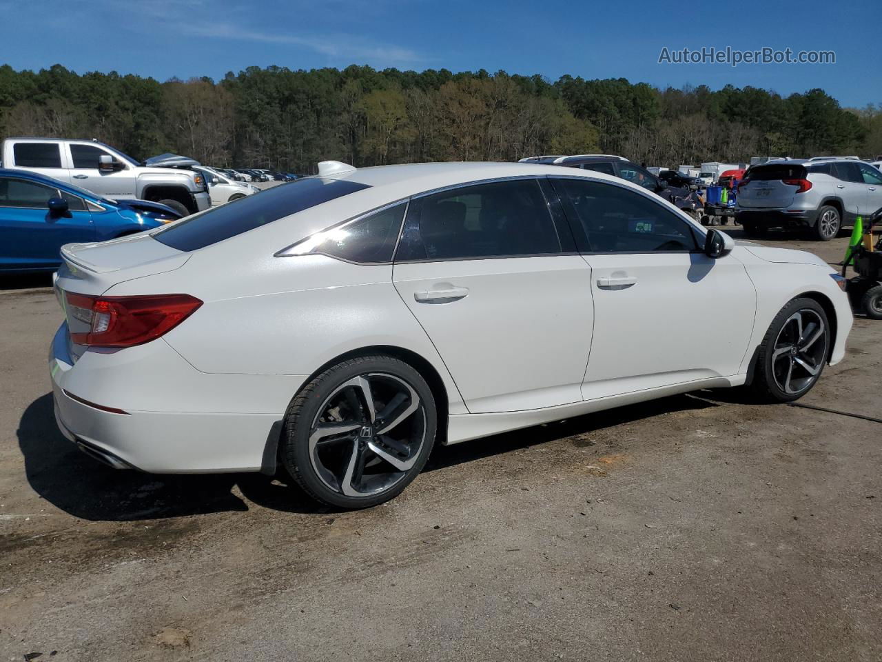 2020 Honda Accord Sport White vin: 1HGCV1F35LA056750