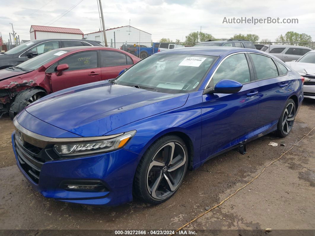 2020 Honda Accord Sport Blue vin: 1HGCV1F35LA149980