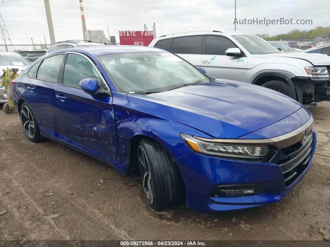 2020 Honda Accord Sport Blue vin: 1HGCV1F35LA149980