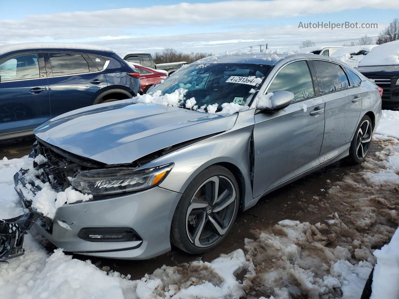 2020 Honda Accord Sport Silver vin: 1HGCV1F35LA153382