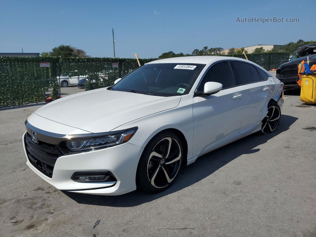 2018 Honda Accord Sport White vin: 1HGCV1F36JA014729