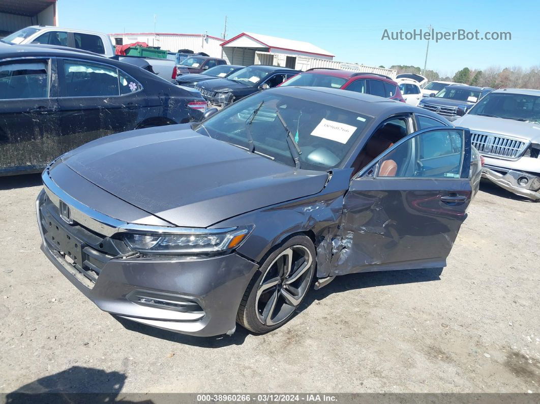 2018 Honda Accord Sport Gray vin: 1HGCV1F36JA044815