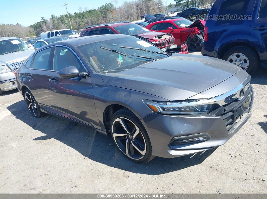 2018 Honda Accord Sport Gray vin: 1HGCV1F36JA044815